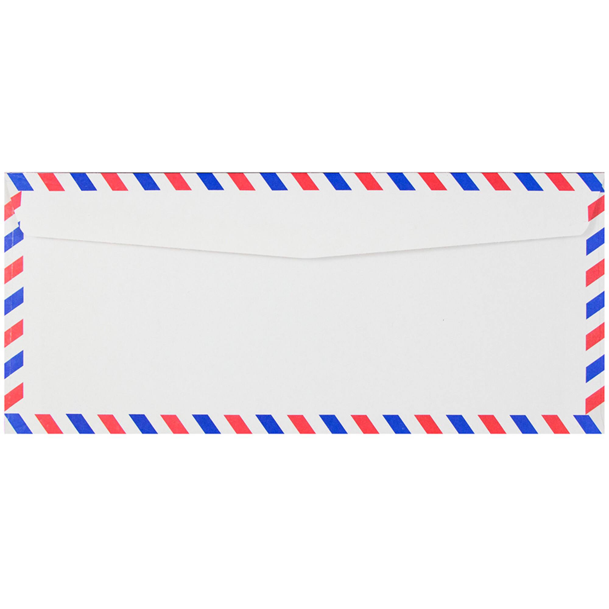 JAM Paper 4.125" x 9.5" White Airmail Envelopes